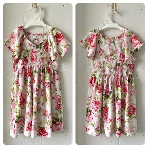 Jolie & Joy Floral Print Flutter Sleeves Party Dress